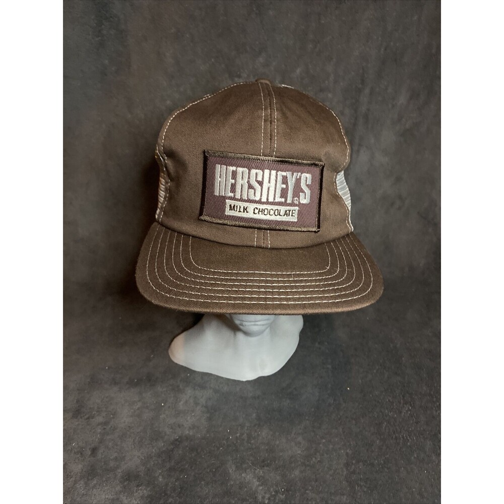 Vintage 90s Hershey's Milk Chocolate Hat Snapback Trucker USA Made Adjustable